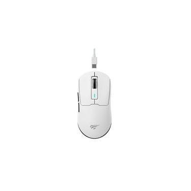 Imagem de Mouse Gamer Sem Fio Havit MS969SE White, 8000 DPI, 6 Botões, Wireless, Bluetooth e USB-C, Branco