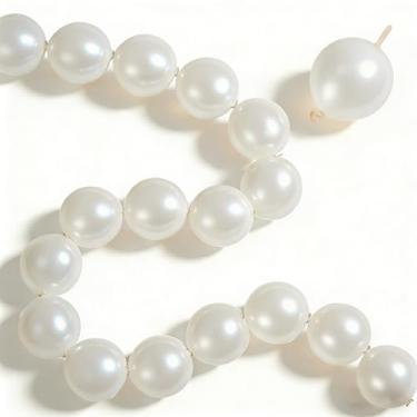 Imagem de Balões de ligação branca pérola, 100 peças de balões de ligação rápida de 15 cm para fazer balões de parede arco de coração, balão de cauda para casamento, aniversário, noivado, chá de bebê