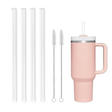 Imagem de Canudos de substituição para copo Stanley Cup Adventure Travel Tumbler 1,18 l 850 g 597 g Quencher, acessórios canudos para copo Stanley de 1,18 g com alça (pacote com 4)