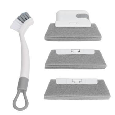 Imagem de Conjunto de limpeza de ranhuras de janela CUYUNA destacável lavável para remover pista de sujeira escova de limpeza para carro doméstico