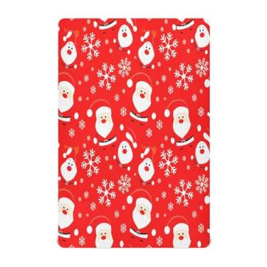 Imagem de JUZIHAI Lençol de berço 132 x 71 cm, Papai Noel, Natal, macio, respirável, elástico, lençol para meninos e meninas, lençol para berço padrão e cama de criança pequena