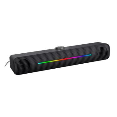 Imagem de Soundbar Gamer C3Tech - 6W - LED RGB - Conector P2 e Energia USB - SB-50BK