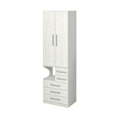 Imagem de Guarda-roupa De 2 Portas Com Mesa De Cabeceira 1224 Direito Carvalho Claro