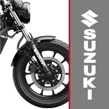 Imagem de Adesivo Para Bengala De Moto Suzuki Branco Branco