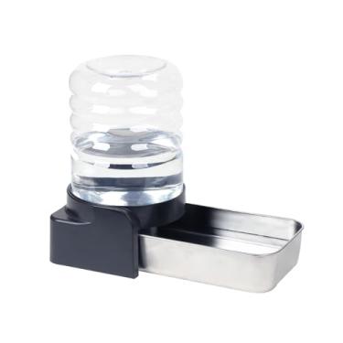 Imagem de PAKEWAY Dispensador automático de água para gatos por gravidade – Bebedouro de grande capacidade de aço inoxidável 3,8L, para gatos e cães pequenos a médios