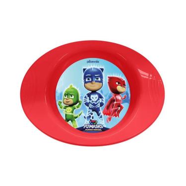 Imagem de Prato Fundo Decorado Infantil Decorado Pj Masks