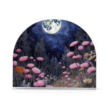 Imagem de Porta-guardanapos de jantar de jardim de flores, porta-guardanapos acrílico para mesas, suporte de guardanapo vertical para jantar cozinha restaurante decoração de casa acessórios de bar