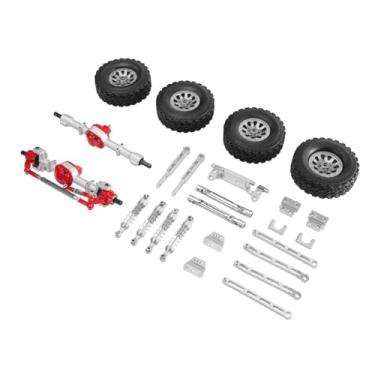 Imagem de Esquirla Kit de acessórios para upgrade de carro RC, incluindo pneus dianteiros e traseiros, peças modificadas para o modelo para MN82 1/12, Prata
