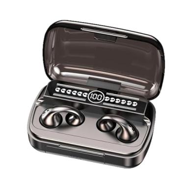 Imagem de Fone de Ouvido Corrida Bluetooth Confortável Não Cai Resistente Água e Suor Bateria 24hrs Academia Caminhada Trabalho (Preto)