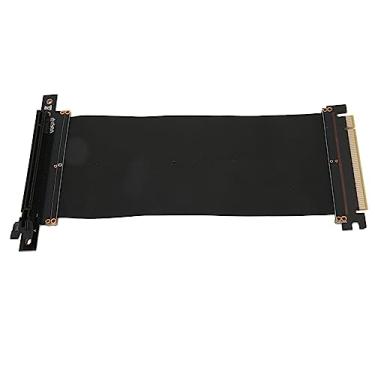 Imagem de KIMISS Cabo de Extensão GPU de ângulo Reto Extensor PCIE 3.0 X16, Riser Blindado EMI de 128 Gbps para, GTX1080Ti, RTX2060 e Mais