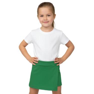 Imagem de Short Saia Infantil Helanca Verde Bandeira Tamanho 08