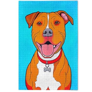 Imagem de Jigsaw Puzzle Adult 1000 Pieces Animal Print Art Decor Orange Dog Cute Funny Creative Fun Adult Gifts Family White Elephants Gifts, 1000 Pieces, 29.5" x 19.7"