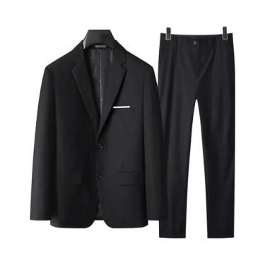Imagem de Terno Masculino Estilo Britânico Em Cor Sólida Blazer Colete Calças Mo