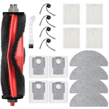 Imagem de Kit de peças de reposição de 18 peças compatível com Q7M5 / Q7L5 / Q7M5+ / Q7L5+ – Inclui escova principal, 4 sacos de pó, 4 filtros, 4 escovas laterais, 4 almofadas de esfregão e escova de limpeza