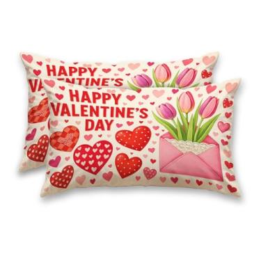 Imagem de HOMETITUTE Conjunto de 2 fronhas decorativas de cetim 30,5 x 50,8 cm, arte floral para sofá, sofá, sala de estar, fazenda, férias, primavera, decorações