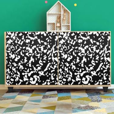 Imagem de HunnmingRe 4 peças de cortinas de armário de sala de aula para prateleiras 61 x 61 cm cortinas autoadesivas para escola, jardim de infância, creche, sala de aula primária, sala de jogos (caderno de