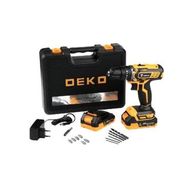 Imagem de Parafusadeira furadeira impacto 20v  2 baterias  c/ maleta acessorios 