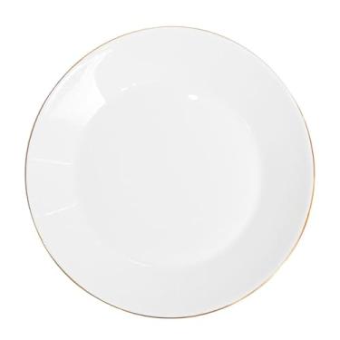 Imagem de Prato de Sobremesa Catarina em Opaline com Fio de Ouro 19cm 1 peça - Hauskraft