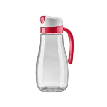 Imagem de Jarra De Vidro Paladio Com Alca E Tampa Para Agua Suco(Vermelho)