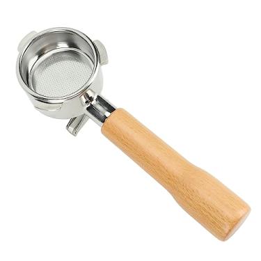 Imagem de GLOGLOW Componentes da Máquina de café 870 880, Aço Inoxidável Com Cabo de Madeira, Bicos Duplos, Portafiltro de café de 9,1 X 2,1 Polegadas para Nan (Faia C1)