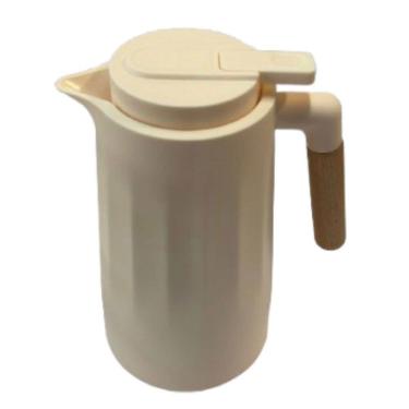 Imagem de Garrafa Termica Utilivita 1 Litro Plastica com Cabo de Madeira Bege Intervaule