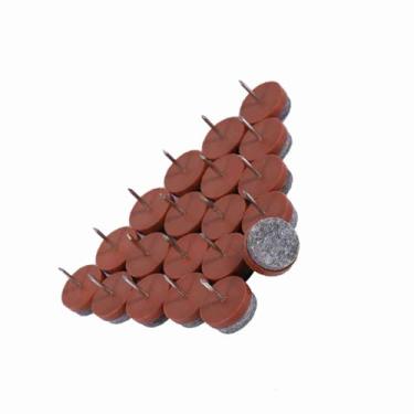 Imagem de GLOGLOW Protetor de Piso para Móveis Conjunto de Unhas de Feltro para Piso de Móveis, 20 Peças, 20 Mm, Marrom/branco, Plástico ABS para Cadeiras e Mesas, Ferramentas de Jardinagem (Castanho Escuro)