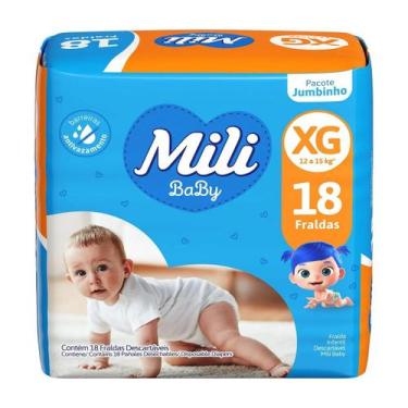 Imagem de Fralda Descartável Mili Jumbinho XG 18 Unidades - Mili
