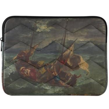 Imagem de Capa para notebook personalizada Christ Sea Delacroix com pintura fofa para laptop, estojos, capas e capas universais para laptop de 13 a 14 polegadas