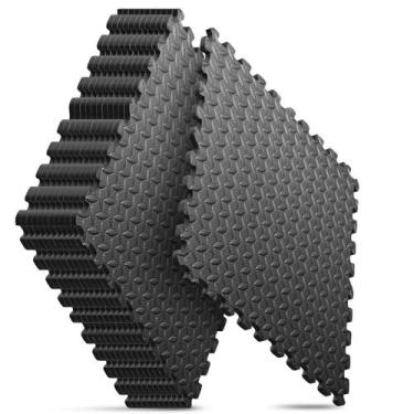 Imagem de Tapete de ginástica Home Nazhura 60x60 cm em espuma EVA, pacote com 12