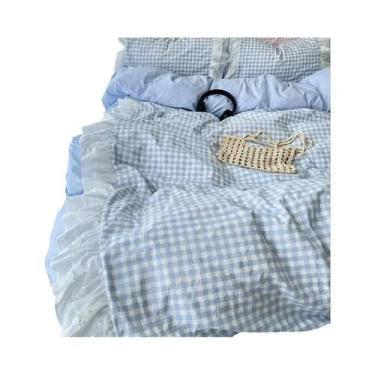 Imagem de Conjunto De Capa De Edredom Em Camadas Duplas Estilo Princesa Com Rend