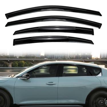 Imagem de Vvwmluui Protetores de chuva com fita adesiva para Kia K4 2025 2026, defletores de janela, reduzem o ruído do vento e proteção climática para acessórios Kia K4 2025 2026 (4 peças)
