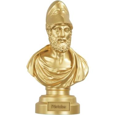 Imagem de Estátua Busto Péricles - Estadista Grego (Cor Ouro)
