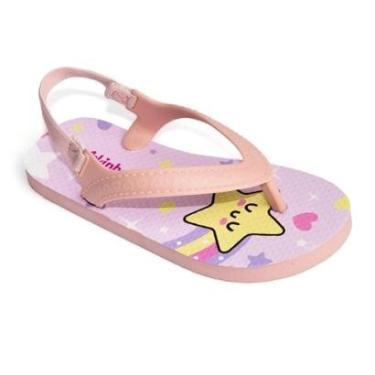 Imagem de Sandália Molekinha Menina Infantil Chinelo Bebê Confortável-Feminino