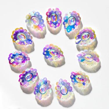 Imagem de HDCRYSTALGIFTS 12 peças de prismas de cristal para janela, criador de arco-íris, lustre de cristais, apanhadores de sol para uso interno, ao ar livre, casa, jardim, decoração de casamento, 50 mm