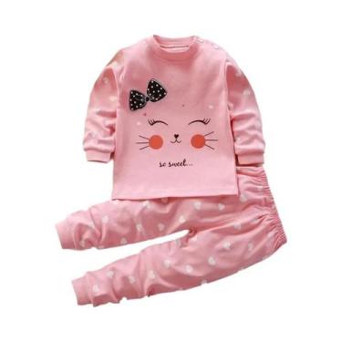 Imagem de Pijamas De Outono Para Crianças Conjunto De Pijamas De Manga Longa Par