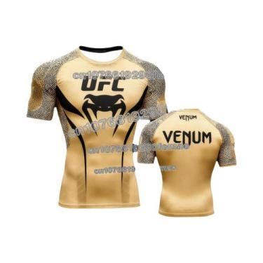 Imagem de Camiseta Masculina UFC Fighter Com Estampa 3D, Manga Curta, Gola Redon