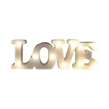 Imagem de Luz Noturna Romântica Em LED 3D Com Letra LOVE, Lâmpada Marquee Em For
