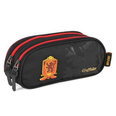 Imagem de Estojo Harry Potter Reforçado Escola Grifinória Preto Disney - Luxcel