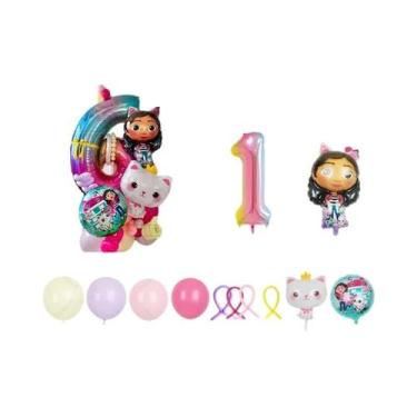 Imagem de Decoração De Balões Para Festa De Aniversário Gabby Dollhouse Para Men