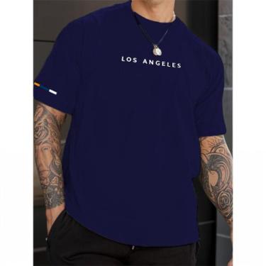 Imagem de Camiseta T-Shirt Masculina LOS ANGELES Urban Street Manfinity 100% Alg