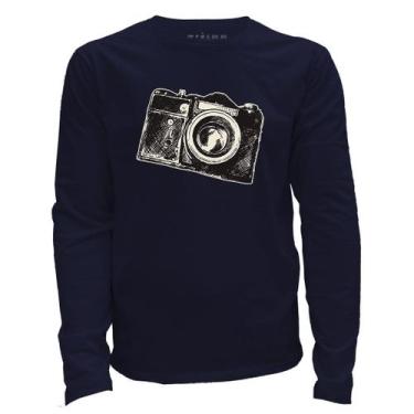 Imagem de Camiseta manga longa - Câmera Fotográfica - APE SILK, Navy blue, Navy 