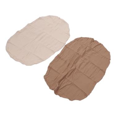 Imagem de Brrnoo Capa de Almofada para Troca, Design Macio de Algodão Lavável à Máquina para Ajuste Seguro, Com Cobertura Total para Mesa de Troca de Fraldas Padrão de 32 X 16 Polegadas, Capa (Aveia Castanho