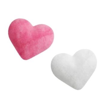 Imagem de Almofada ção de Pelúcia Para Presente Decoração Quarto(coracao P 1 ROSA 1 BRANCO)