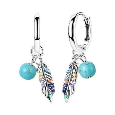 Imagem de Brincos De Argola Em Prata Esterlina 925 Com Zircônia MULA Joias Finas