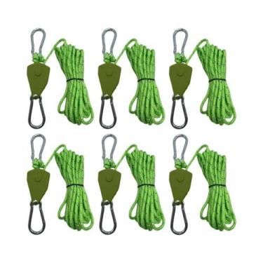 Imagem de Cinta De Amarração Para Tenda De Camping 4mm 6 Peças Com Fivela De Aju