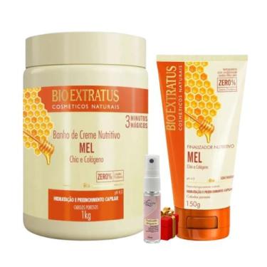 Imagem de Kit Mel finalização capilar 1 Banho de creme 1kg 1 Finalizador 150ml +