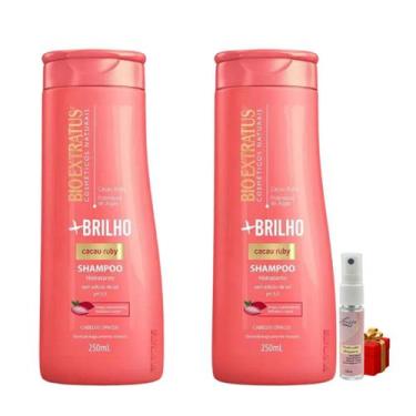 Imagem de Kit 2 Shampoo Hidratante Mais Brilho 250 ML Bio Extratus + Presente Lo