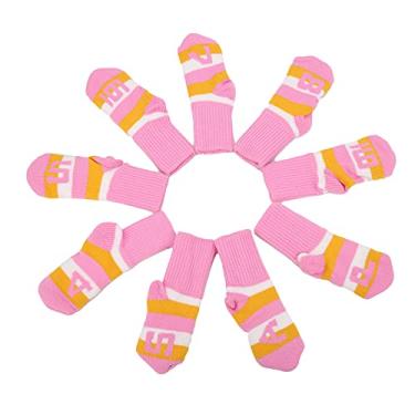 Imagem de Capas de cabeça de ferro de golfe de malha Premium Soft Durável Conjunto de protetor de cabeça de taco com números para jogadores de golfe Material de pelúcia de lã de poliéster (Rósea)