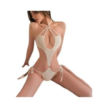 Imagem de Conjunto De Lingerie Sexy plus Size Com Recortes E Laço, Uniforme De P