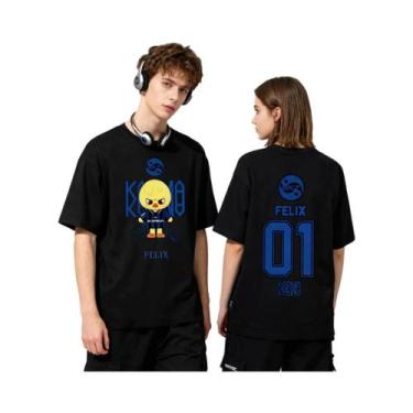 Imagem de Camiseta Casual Oversized Com Estampa De Desenho Animado KPOP KARMA HY